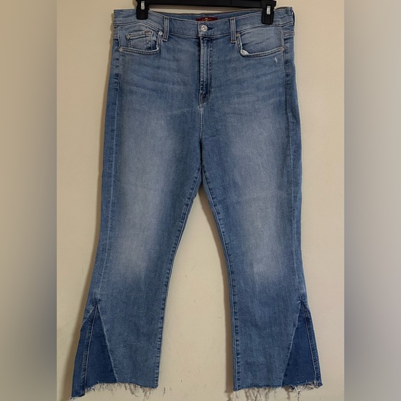 7 For All Mankind Denim - 7 for All Mankind high-waisted slim kick flare jeans size 33